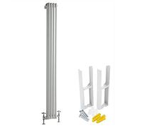 Milano Windsor White Cast Iron Style Vertical Double Column Radiator Feet - 1800mm x 200mm