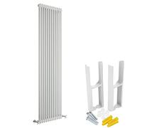 Milano Windsor White Cast Iron Style Vertical Double Column Radiator Feet - 1800mm x 560mm
