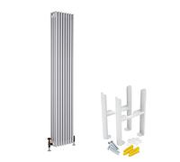 Milano Windsor White Cast Iron Style Vertical Four Column Radiator Feet - 1800mm x 380mm