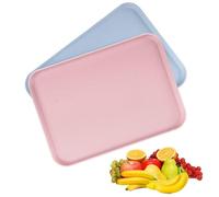 Milaosk Rectangular Small Serving Trays, 2 Pcs for Kitchen, Fast Food, Dinner, Tea & Café - 30.5 x 22cm