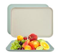milaosk Small Serving Tray,2 Pcs Rectangular Small Tray Trays for Food Serving Dinner Trays Little Trays for Kitchen Tea Café 30.5 * 22cm