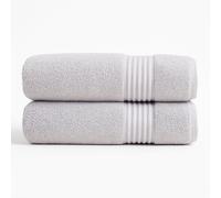 Milara Turkish Super-Plush Bathroom Hand Towels Set 2-Piece | Premium Cotton Hand Towels Set Absorbent, Durable with Hanging Loops | Silver Gray Color Hand Towel, (16 x 30 Inches)