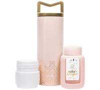 Mila's Keeper Portable Insulated Breast Milk Cooler Set | 20 Hr Storage | Cooler, Breast Milk Storage Bottle & Ice Pack for Travel | Fits Leading Pumps | Standard Neck Pink Sands