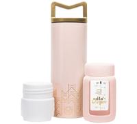 Mila's Keeper Portable Insulated Breast Milk Cooler Set | 20 Hr Storage | Cooler, Breast Milk Storage Bottle & Ice Pack for Travel | Fits Leading Pumps (Pink Sands, Wide Neck)