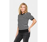 MilaSZ Short Sleeve Striped Pullover Striped Saint Tropez Black M
