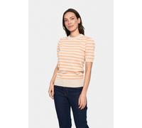 MilaSZ Short Sleeve Striped Pullover Striped Saint Tropez Natural L