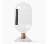 MILAVERA Premium Helix Glass Cloche - Decorative Jar with Striker. Holder for Long Matches for Candles, Fireplace, Bathroom Accessories, Bath Salts. Includes Attachable Match Striker. (No Matches)