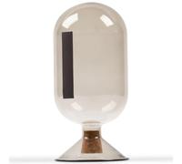 MILAVERA Premium Smoke Glass Cloche - Decorative Jar with Striker. Holder for Long Matches for Candles, Fireplace, Bathroom Accessories, Bath Salts. Includes Attachable Match Striker. (No Matches)