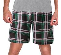 MILAX Comfortable Wear for Sleeping Lounge Wear Men Winter Wearm Plaid Pants Plaid Lounge Pants Sleepwear with Pockets Men's Sleepwear Lounge Wear Cotton Lounge Shorts Pj Bottoms Brown