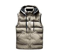 MILAX Fleece Lined Bodywarmer Gilet Vest for Mens and Womens Sleeveless Softshell Jacket for Leisure Quilted Body Warmer Windproof Gilet Jacket with Pockets Outdoor Work Gilets with Pockets, 0d-khaki