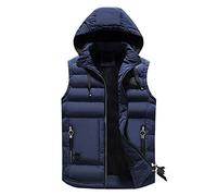 MILAX Fleece Lined Bodywarmer Gilet Vest for Mens and Womens Sleeveless Softshell Jacket Leisure Quilted Body Warmer Windproof with Pockets Outdoor Work Gilets Pockets, 0a-dark Blue, 3XL
