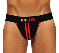 MILAX Men's Jock Straps Underwear Sexy Men Briefs Mesh G-Strings Mens Underpants Men Jockstrap Athletic Supporter Pouch Boxer Briefs Underwear Red