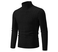 MILAX Mens Turtleneck Pullover Jumpers Roll Neck Polo Mens Jumpers Slim Fit Roll Neck Pullover Sweaters Turtleneck Twist Ribbed Knitted Sweater