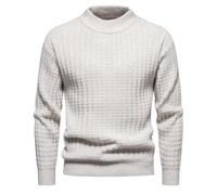 MILAX Mens Warm Thick Cotton Regular Fit Roll Polo Men's Knitted Warm Pullover with Turtleneck Slim Fit Roll Neck Pullover Sweaters Soft Stretch Knitting Jumper