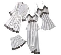 MILAX Womens V Neck Long Kimono Robes Bathrobe Ladie's Party Bridesmaid Bridal Shower Loungewear Silk Satin Robe Nightdress Dressing Gowns Women Sexy Long Silk Kimono Dressing Gown