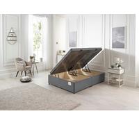 Milbank Side Opening Storage Ottoman Bed in Plush Fabric Somnior Charcoal Double