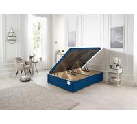 Milbank Side Opening Storage Ottoman Bed in Plush Fabric Somnior Navy Super King
