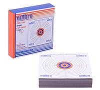 Milbro 17cm Thick Card Targets Air Rifle Pistol Airgun Targtes With Coloured Centre Red White & Blue Approx 100 Pack
