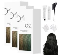 Mild DIY Hair Dye Cream, 200ml Permanent Hair Color Dye Cream, Natural Shine, Mild Formula, for All Hair Types Easy At Home Application (A20 - Black,3)