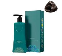 Mild Formula Long Lasting Hair Dye Set, Natural Hair Color Shampoo for Gray Coverage, Nourishing Plant-Based Hair Color Shampoo for Men & Women (Dark Brown)