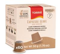 Mild Roast Nespresso Compatible Coffee Pods, 60 Pack - 100% Biodegradable & Home Compostable Original Line, Smooth Low-Intensity Eco-Friendly Coffee