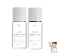 Mild Roll On Deodorant, Roll On Deodorant Womens, Quick-Dry Breathable Deodorant Roller, Natural Fragrance Protection for Underarm Neck Shoulder Multi-Part Skin Care (2PCS)
