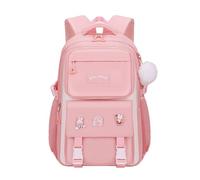 Mildame Girls Backpack, Kids School Backpack for Girls, Large Capacity Bookbag for Elementary School, Cute Teens Travel Bag, Pink, 12.6 x 7.09 x 17.32 inches