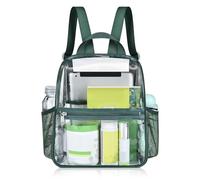 Mildbeer Small Clear Backpack, Stadium Approved 12x12x6 Clear Backpack for Festival Concert Stadium Events Venues, Green, S, Standard Strap