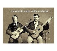Mildew Design: Basic Maths, Guitars = Chicks - Greeting Card
