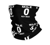 Mile 0 Key West Men Women Neck Gaiter Windproof Bandana Warm Neck Warmer For Winter Hiking Cold Weather Motorcycle
