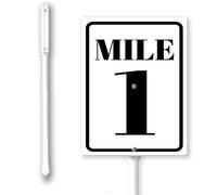 Mile 1 Yard Sign with Stake 4.6 x 6 inch Aluminum Sign,Easy to Install