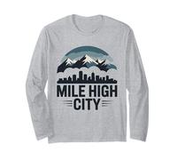 Mile High City Denver Skyline Colorado Long Sleeve T-Shirt