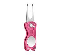 Mile High Life All Metal Foldable Golf Divot Tool with Pop-up Button & Magnetic Ball Marker (Multi-Colors/Shape)