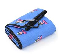 Mile High Life Blue Golf Towel, Fun Golf Prints | Premium Microfiber Waffle Fabric | with Heavy Duty Carabiner Clip | Golf Bag Accessories for Men and Women, Golf Gift (Printed-Golfer)