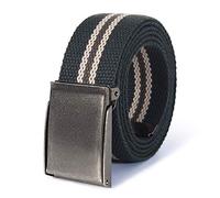 Mile High Life Canvas Web Belt | Cut to Fit Up to 52" | Flip-Top Matte Silver Nickel Buckle 12 Colors-(Olive Khaki)