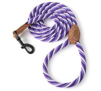 Mile High Life Dog Leash Braided Rope Leash w/Leather-Wrapped Ends