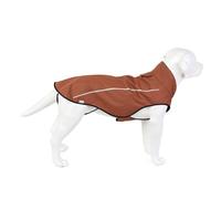Mile High Life | Dog Raincoat | Adjustable Water Proof Pet Clothes | Lightweight Rain Jacket with Reflective Strip | Easy Step in Closure (XS,Brown)