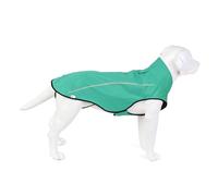 Mile High Life | Dog Raincoat | Adjustable Water Proof Pet Clothes | Lightweight Rain Jacket with Reflective Strip | Easy Step in Closure, Green, Small