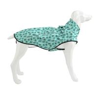 Mile High Life | Dog Raincoat | Adjustable Water Proof Pet Clothes | Lightweight Rain Jacket with Reflective Strip | Easy Step in Closure, Green Cactus, Medium