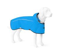 Mile High Life Dog Raincoat, Adjustable Waterproof Pet Rain Jacket, Reflective Hooded Poncho for Small Medium Large Dogs, Lightweight Breathable Pet Rain Coat (Blue,M Chest 22"-28")