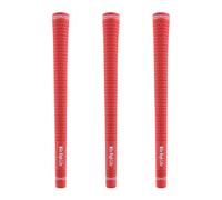 Mile High Life Golf Grips | Standard Golf Club Grips | 3 Pack or 13 Pack Golf Grips Bundle | Entry Level Rubber Golf Grip for Men, Women, Juniors(3 Pack Red)