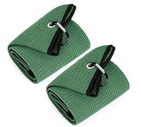 Mile High Life Golf Towel | Tri-fold Waffle Towels | Premium Microfiber Fabric | wiith Heavy Duty Carabiner Clip