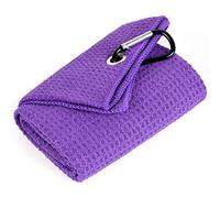 Mile High Life Golf Towel | Tri-fold Waffle Towels | Premium Microfiber Fabric | wiith Heavy Duty Carabiner Clip