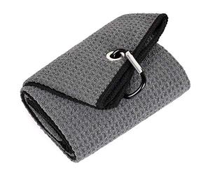 Mile High Life Golf Towel | Tri-fold Waffle Towels | Premium Microfiber Fabric | wiith Heavy Duty Carabiner Clip