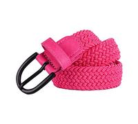 Mile High Life Junior Braided Stretch Elastic Belt |Pin Buckle | PU Loop End Tip | Boys Girls | 1" width | 5 Sizes 5 Colors