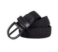 Mile High Life Junior Braided Stretch Elastic Belt |Pin Buckle | PU Loop End Tip | Boys Girls | 1" width | 5 Sizes 5 Colors