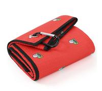 Mile High Life Red Golf Towel, Fun Golf Prints | Premium Microfiber Waffle Fabric | with Heavy Duty Carabiner Clip | Golf Bag Accessories for Men and Women, Golf Gift (Printed-Golf Ball)