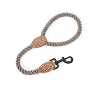 Mile High Life Short Dog Leash, Braided Cotton Rope Leash for Wedding, Walking & Training - Heavy Duty Metal Clasp, 18IN, 1/2" Thick - Ideal for Medium & Large Dogs"}