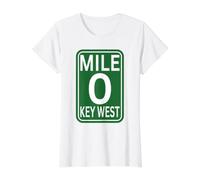 Mile Marker Key West FL.Mile Zero Route Sing Value Graphic T-Shirt, Women, White, XL