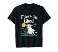 Mile On The Ghoul Ghost Cow Farm Humor Spooky Script T-Shirt